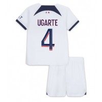 Paris Saint-Germain Manuel Ugarte #4 Gostujuci Dres za djecu 2023-24 Kratak Rukav (+ Kratke hlače)